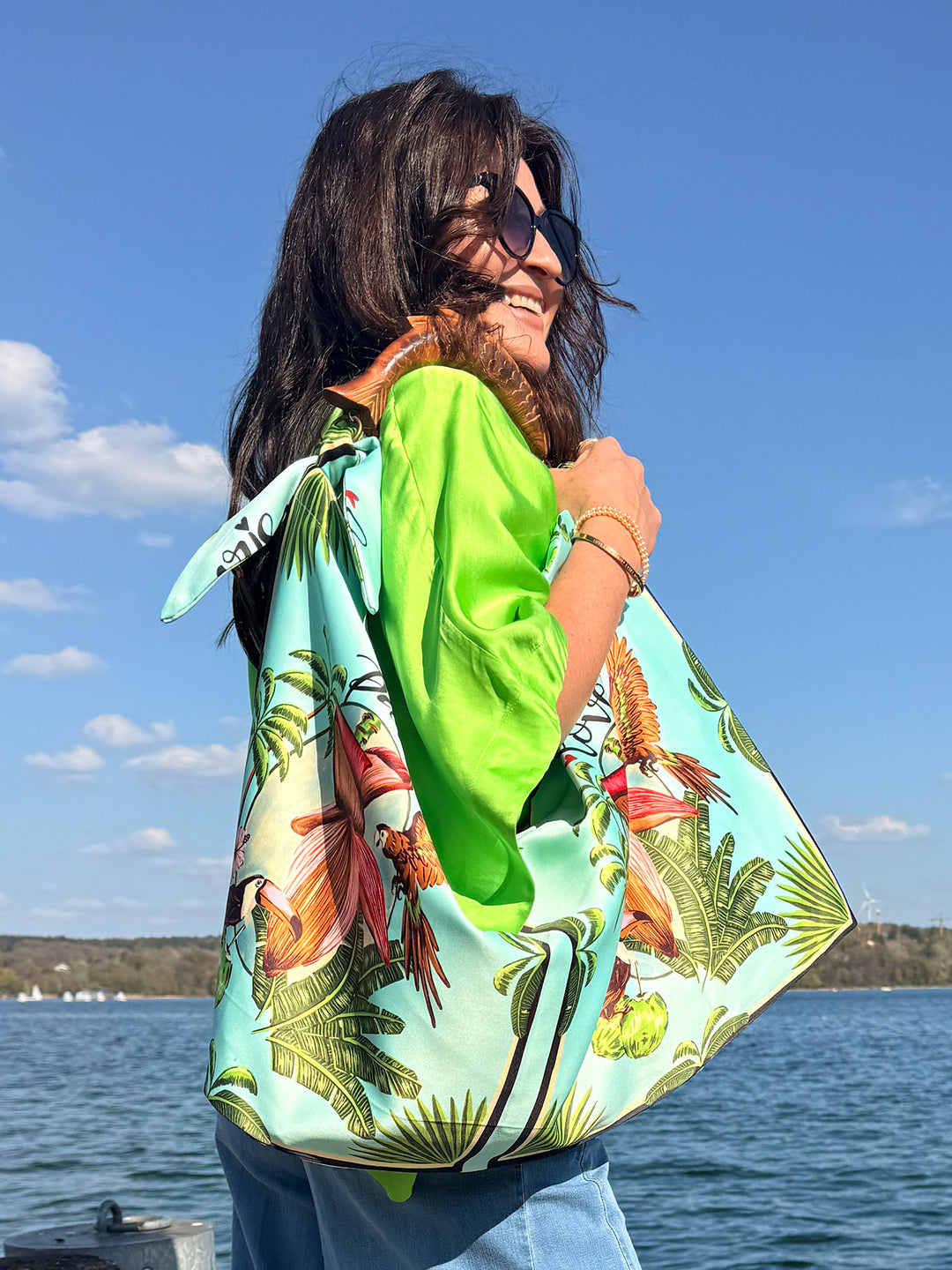 Tasche Paris Love Türkis Groß