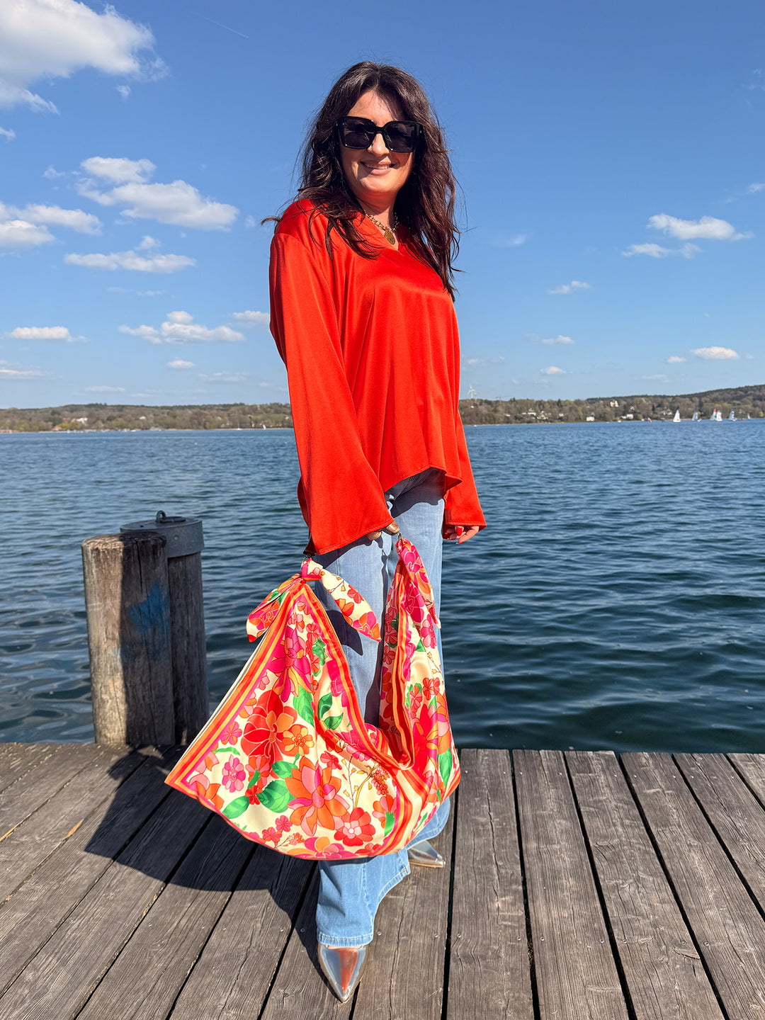 Tasche Tropical Flowers Groß