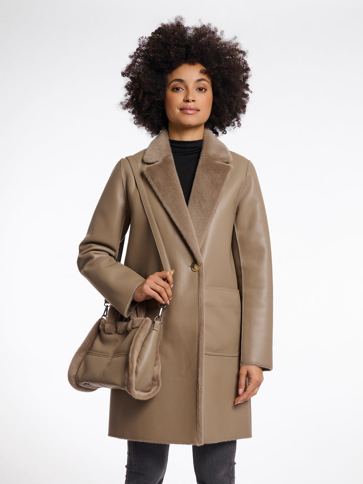 Fake Fur Shopper Jasha Toffee