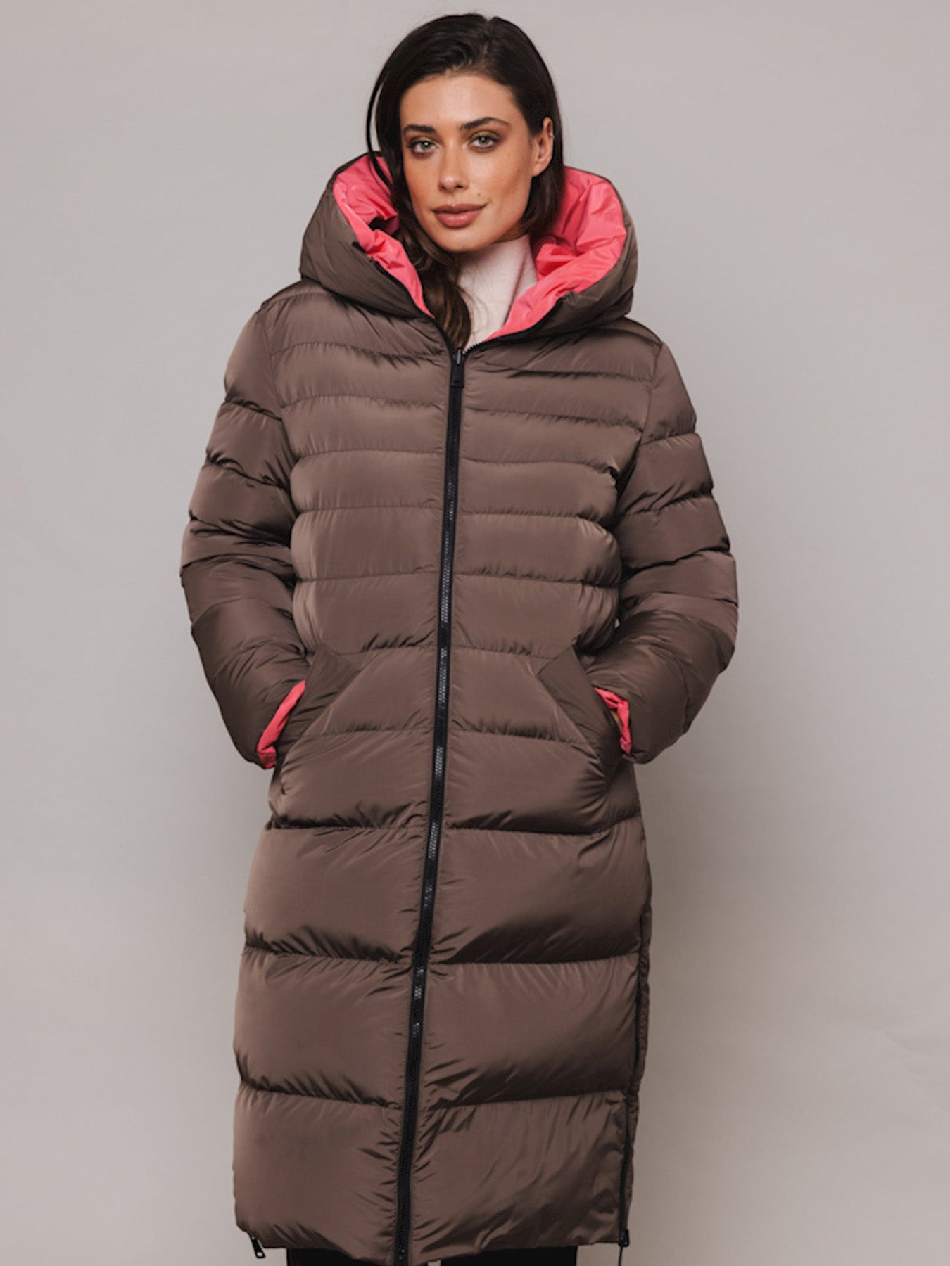 Steppmantel Keila Taupe Flamingo