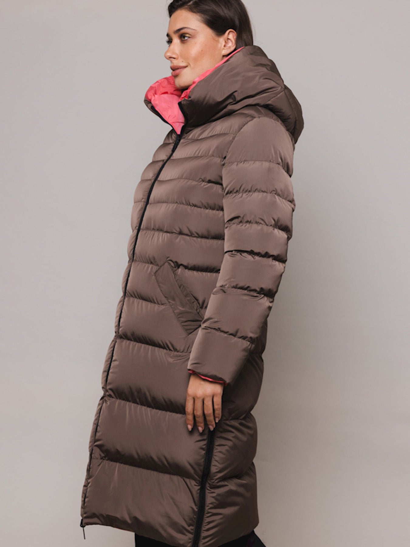 Steppmantel Keila Taupe Flamingo