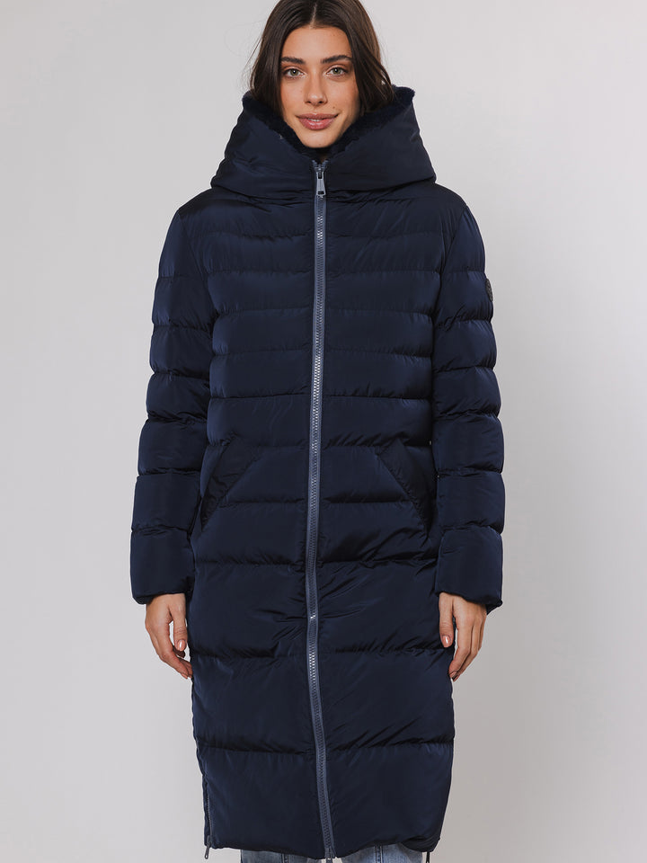 Steppmantel Keilafur Navy