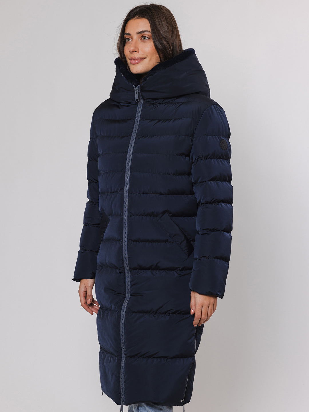 Steppmantel Keilafur Navy