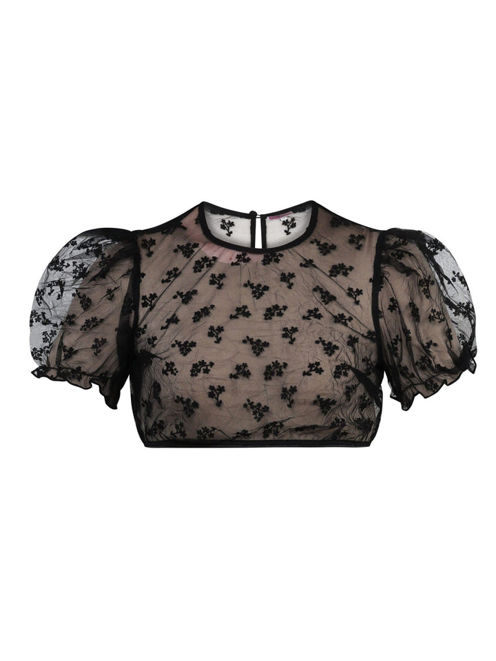Dirndlbluse Kohlwies Schwarz