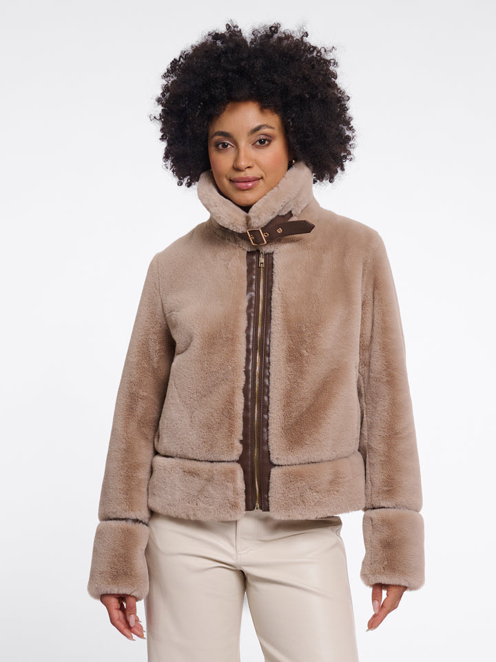 Fake Fur Jacke Lambra Oat