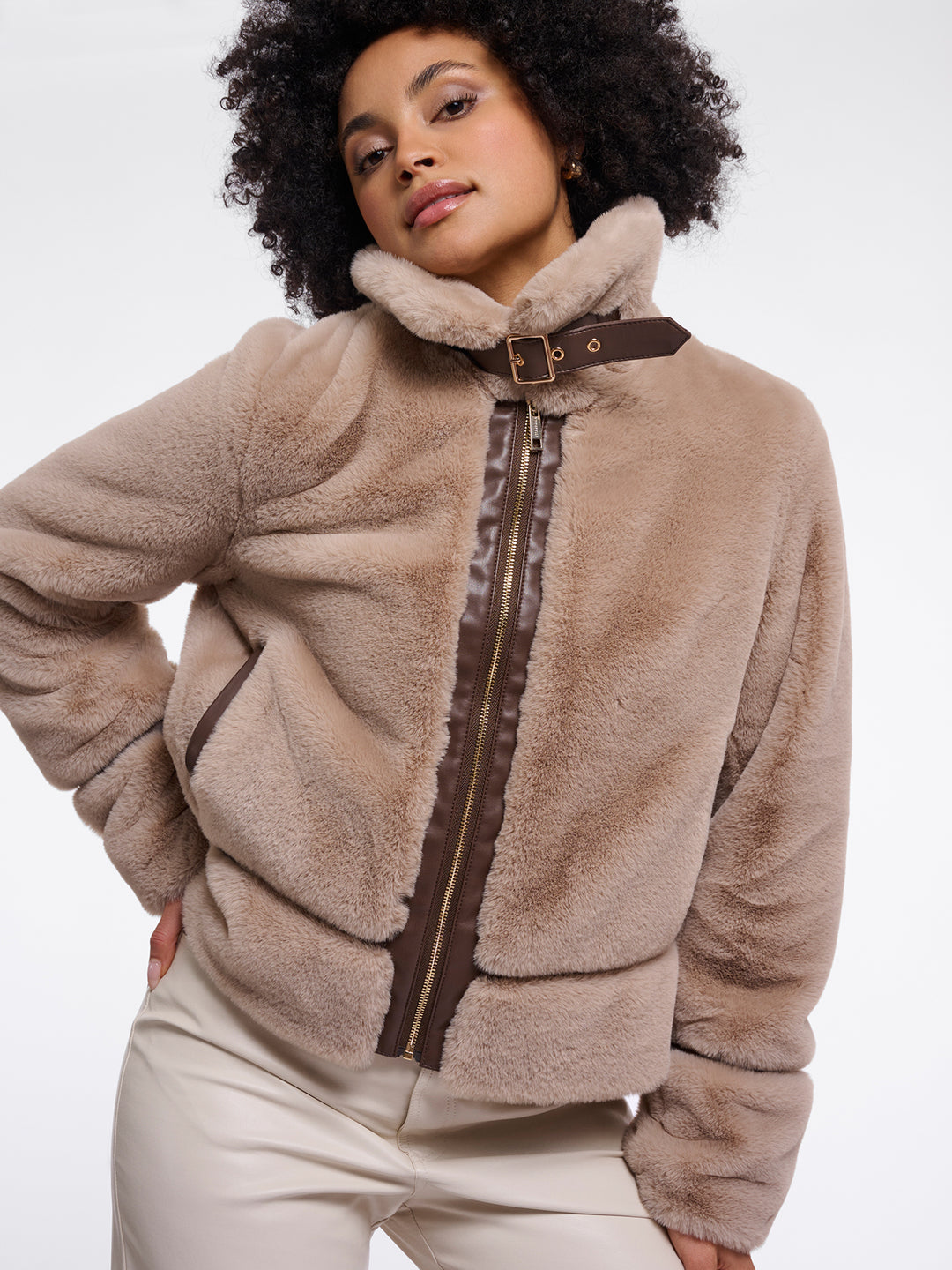 Fake Fur Jacke Lambra Oat