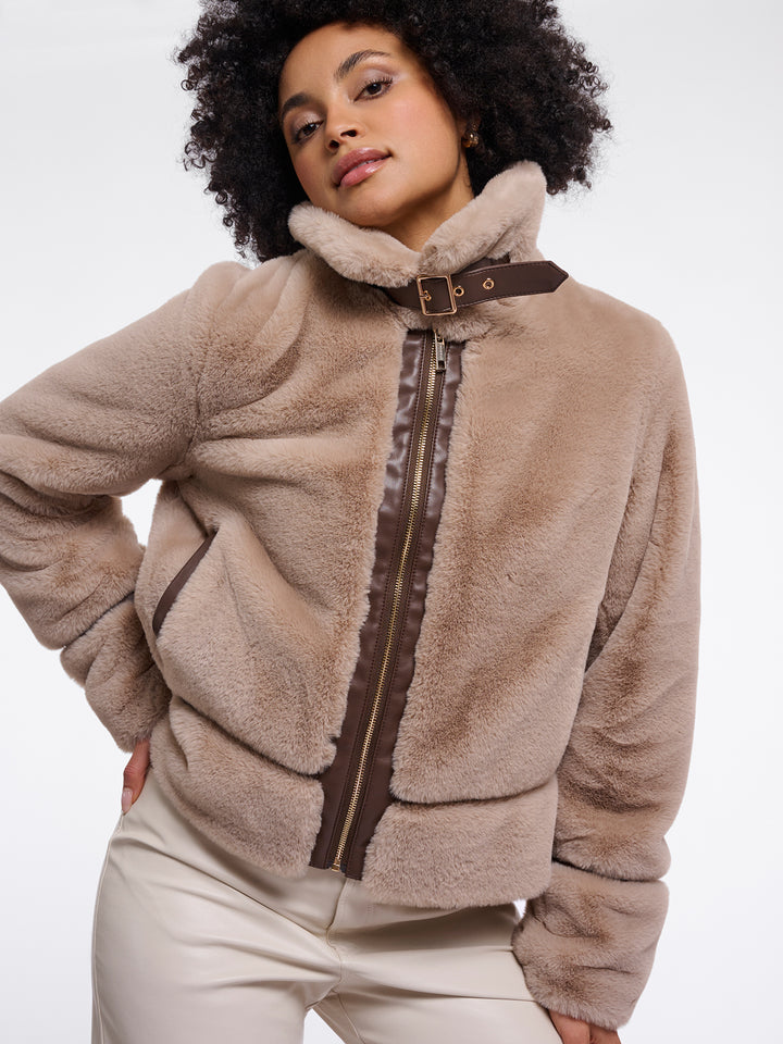 Fake Fur Jacke Lambra Oat