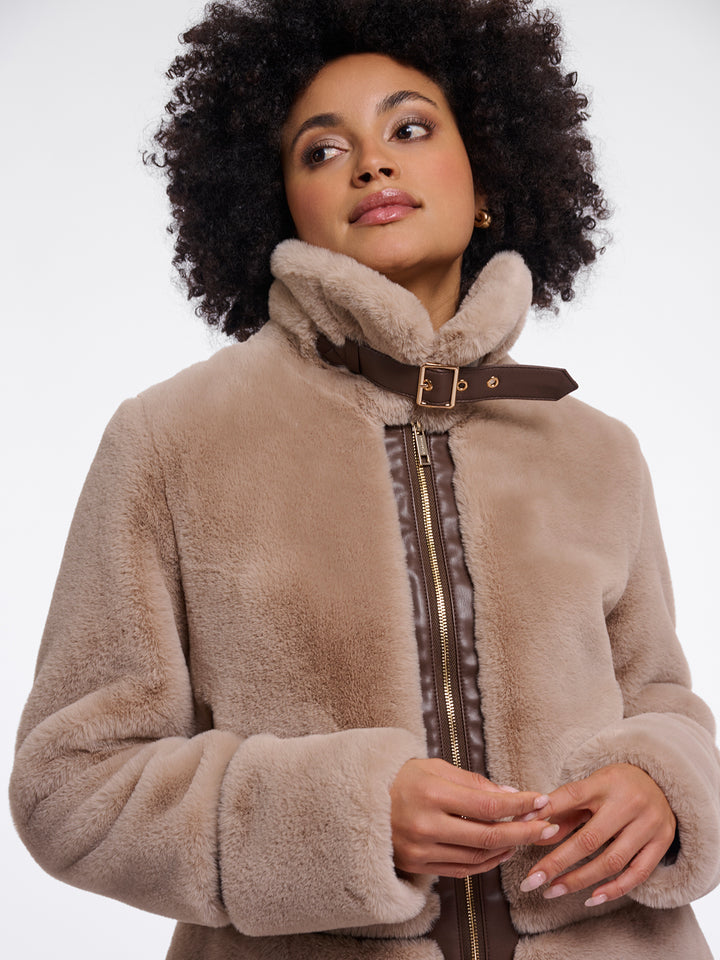 Fake Fur Jacke Lambra Oat