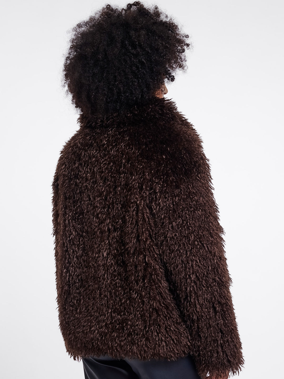 Fake Fur Jacke Lias Coffe Roast