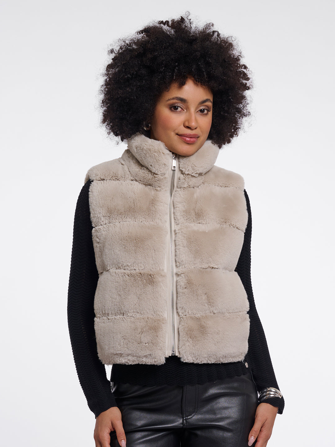 Fake Fur Weste May Birch