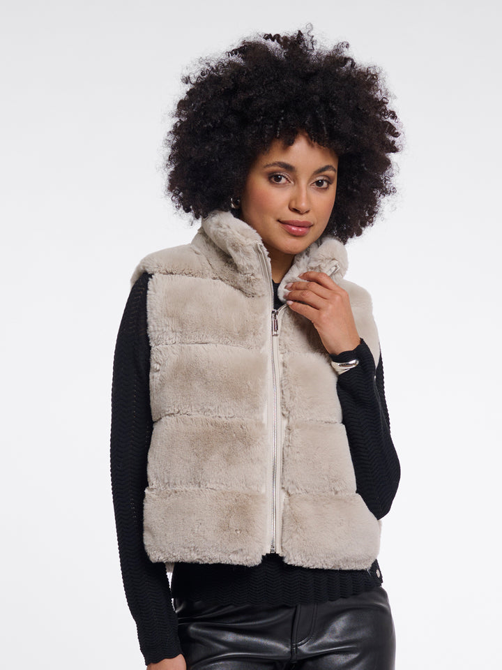 Fake Fur Weste May Birch