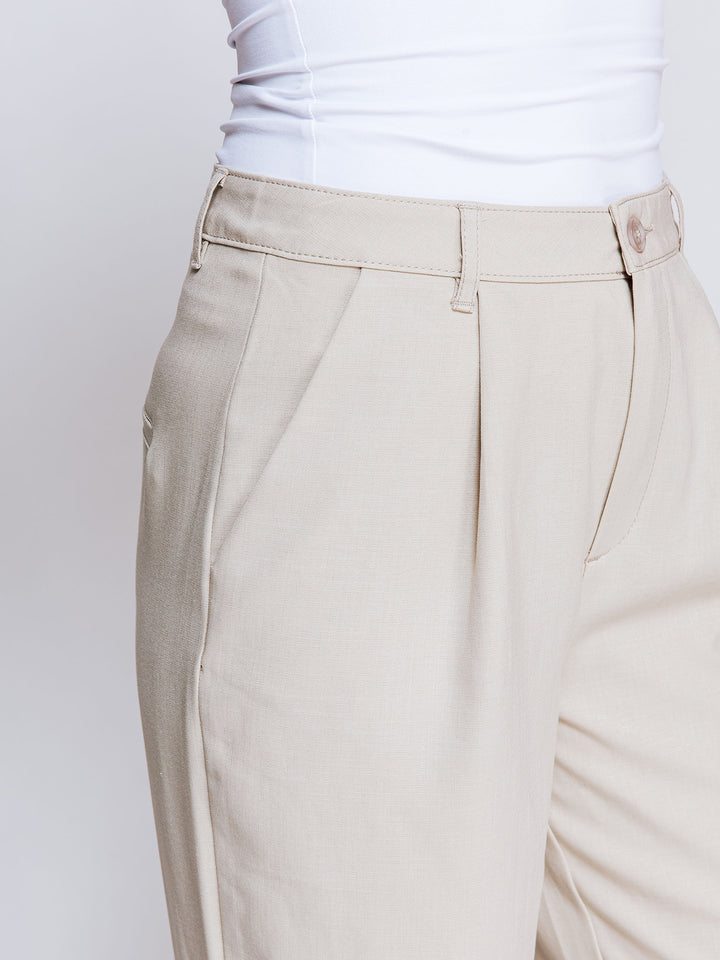 Stoffhose Lenya Beige