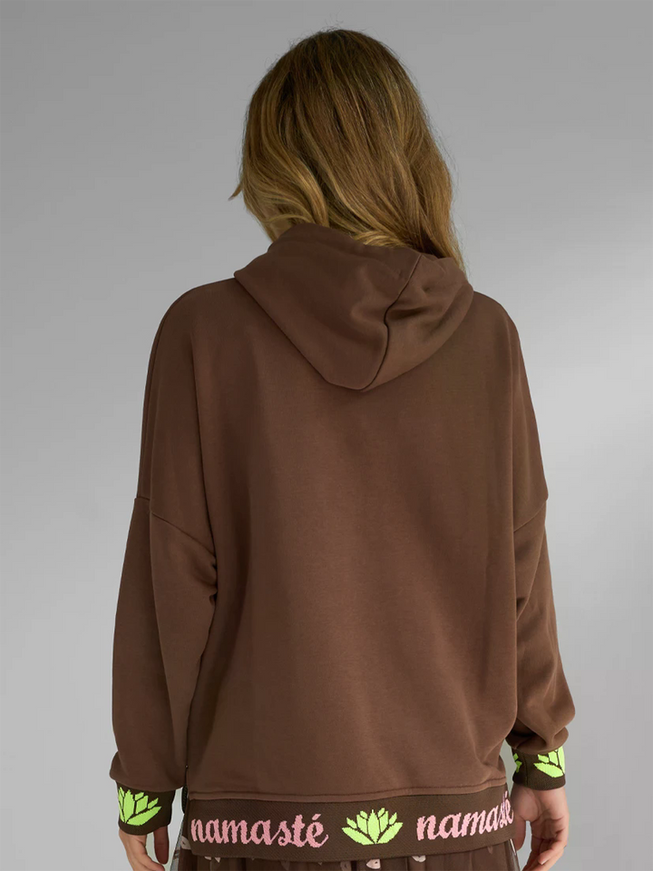 Hoodie Namaste Strass Chocolate
