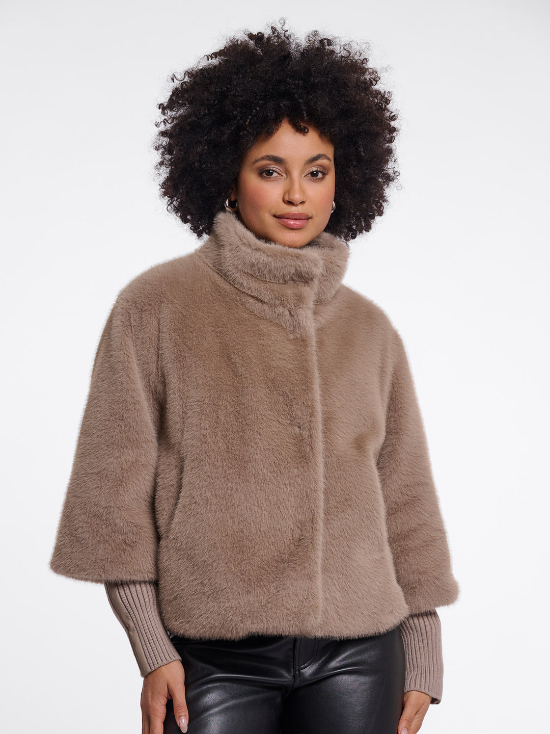 Fake Fur Jacke Nesrin Mocha Latte