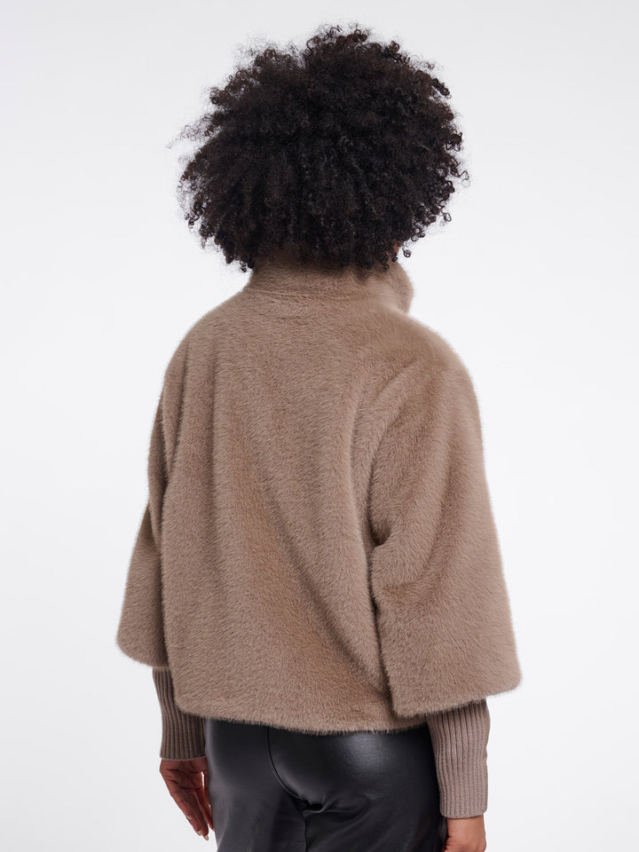 Fake Fur Jacke Nesrin Mocha Latte