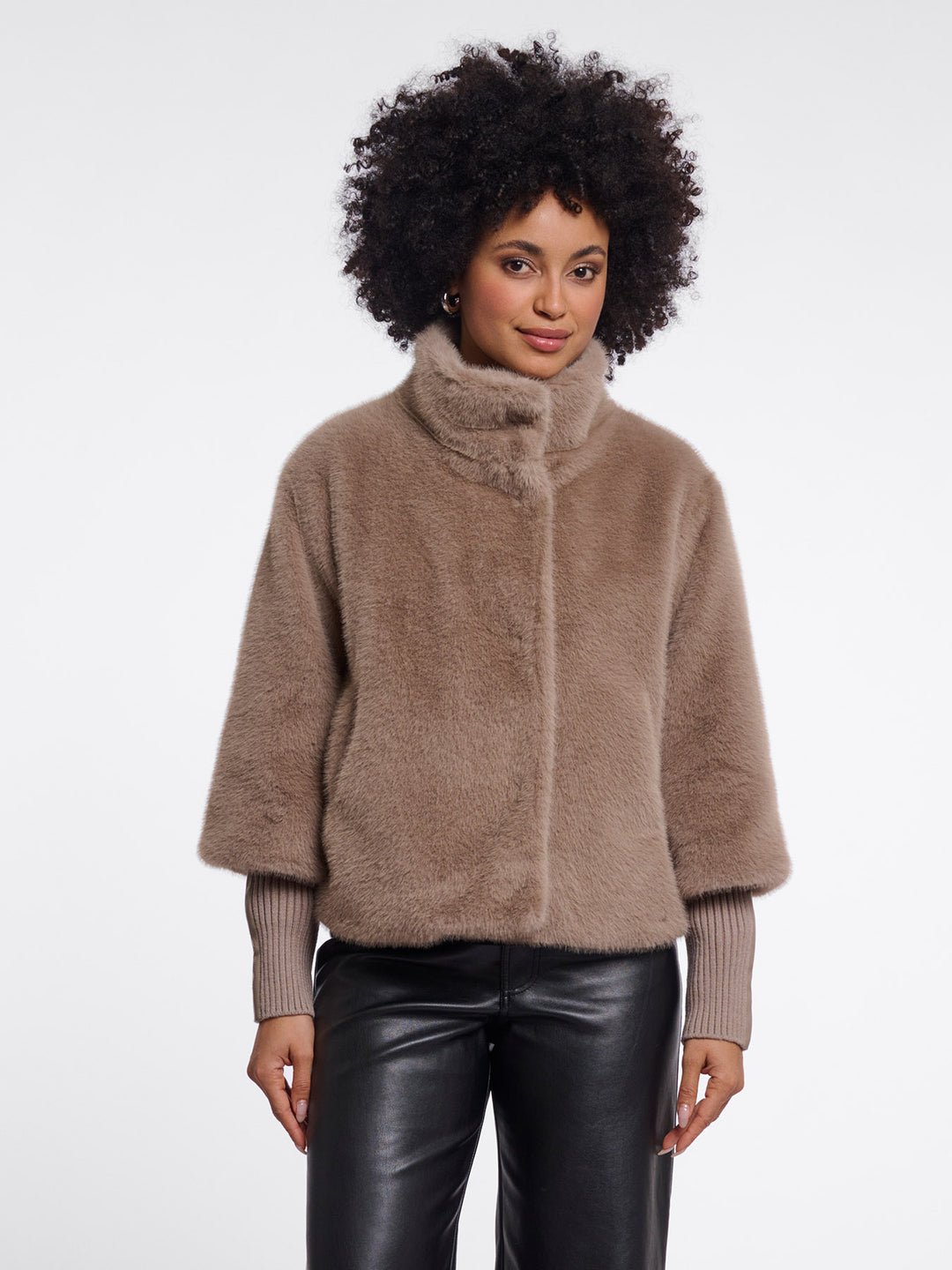 Fake Fur Jacke Nesrin Mocha Latte