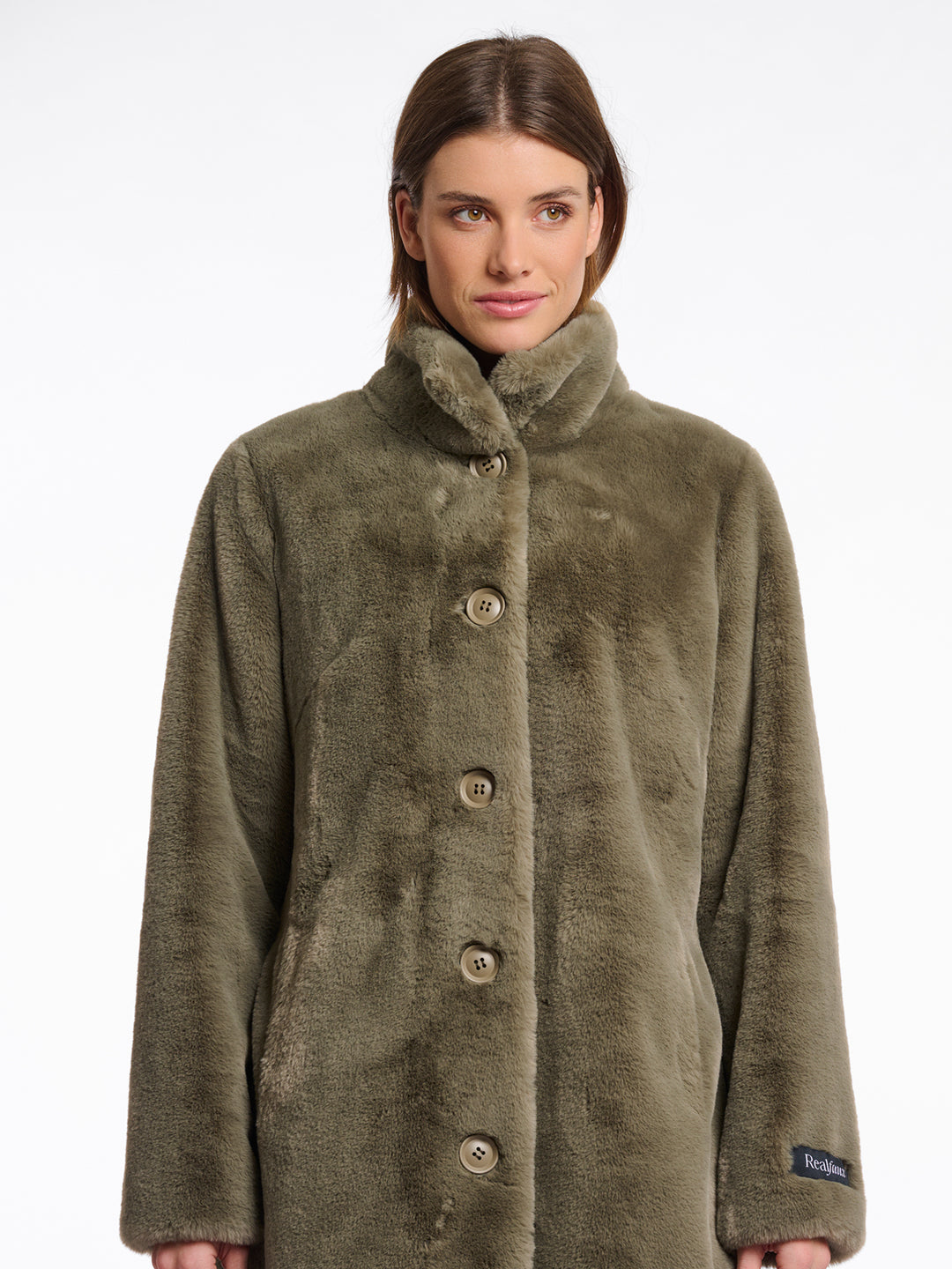 Fake Fur Jacket Nonna Green Ash