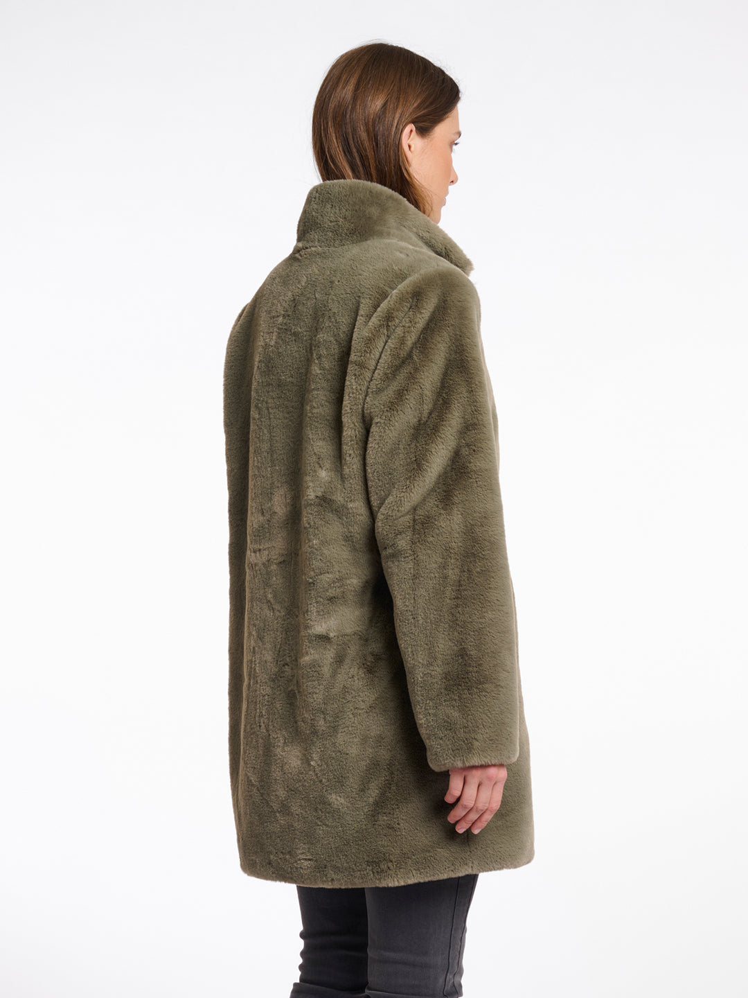 Fake Fur Jacket Nonna Green Ash