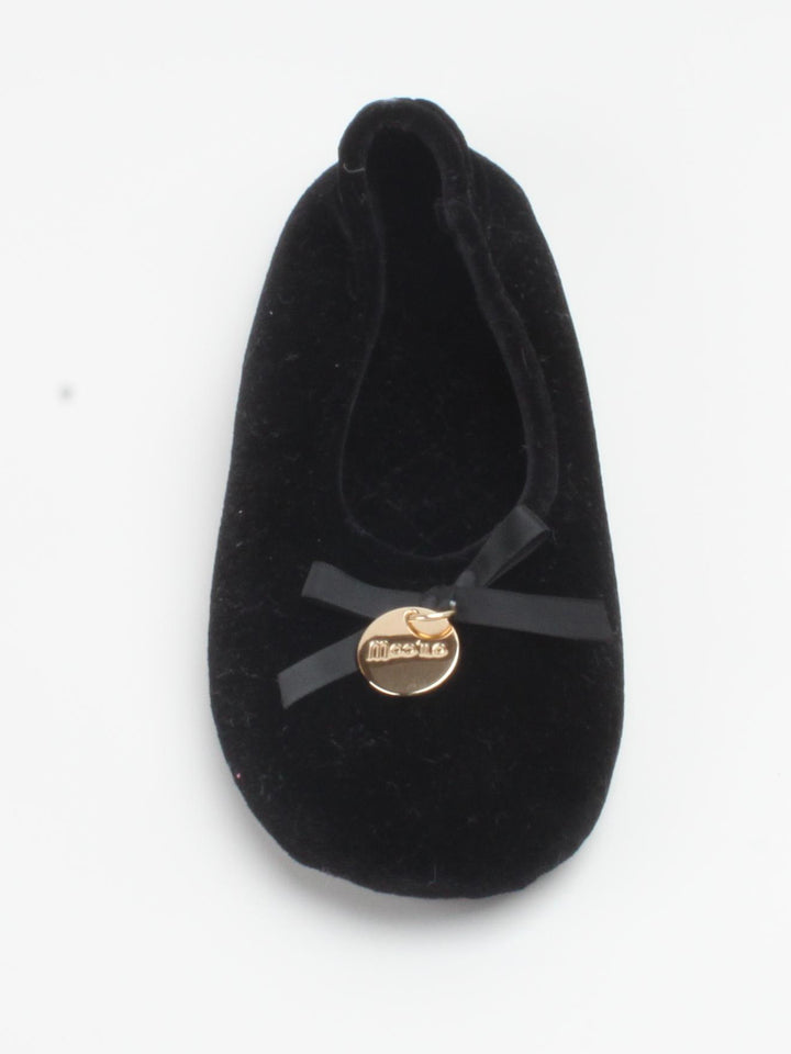 Ballerina Slipper Plüsch Schwarz