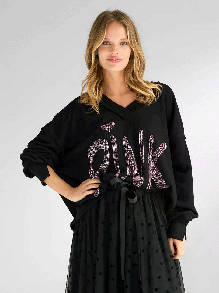 V-Neck Pink Strass