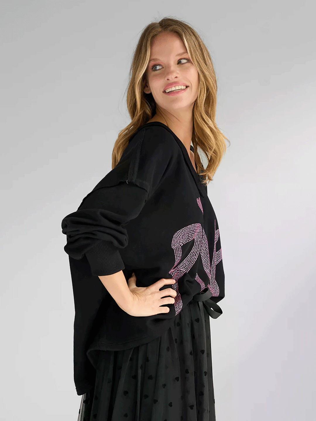 V-Neck Pink Strass