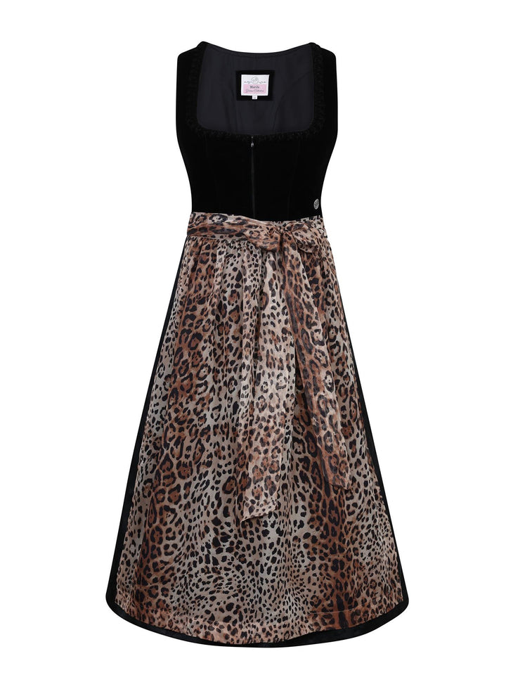 Dirndl Rabenstein Kombi Schwarz/Leo 65cm