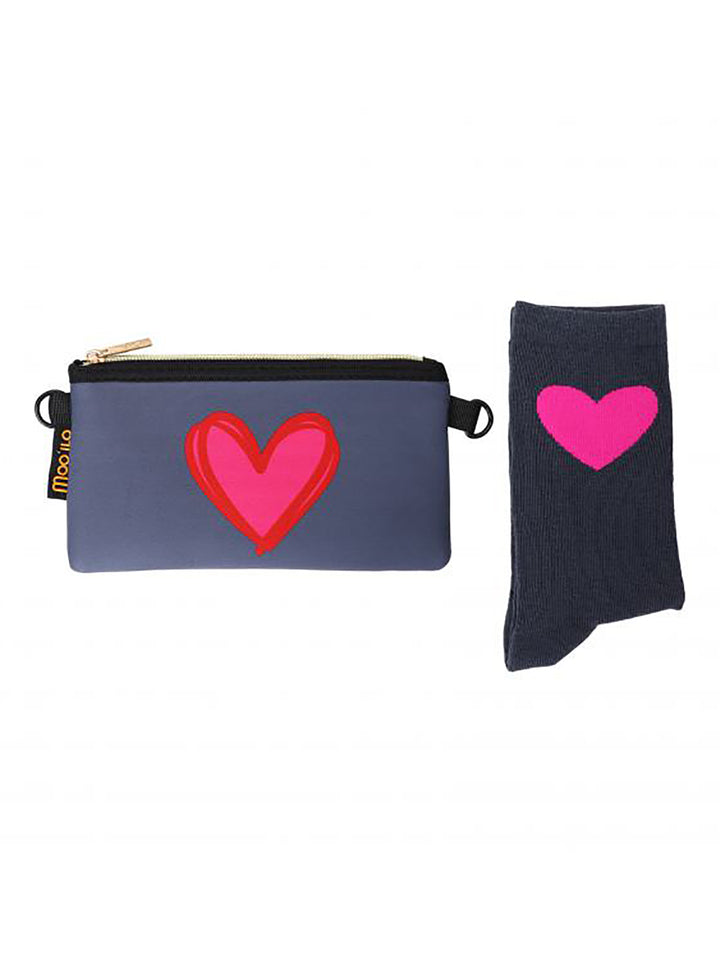 Socken Lieblingsmensch mit Clutch