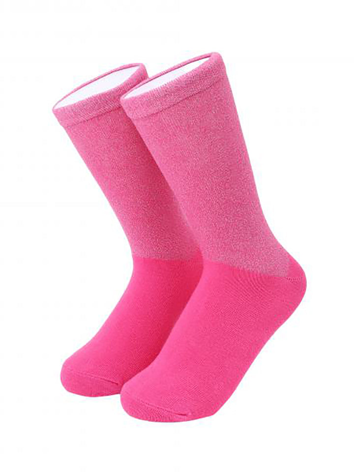 Socken Lurex Pink mit Clutch