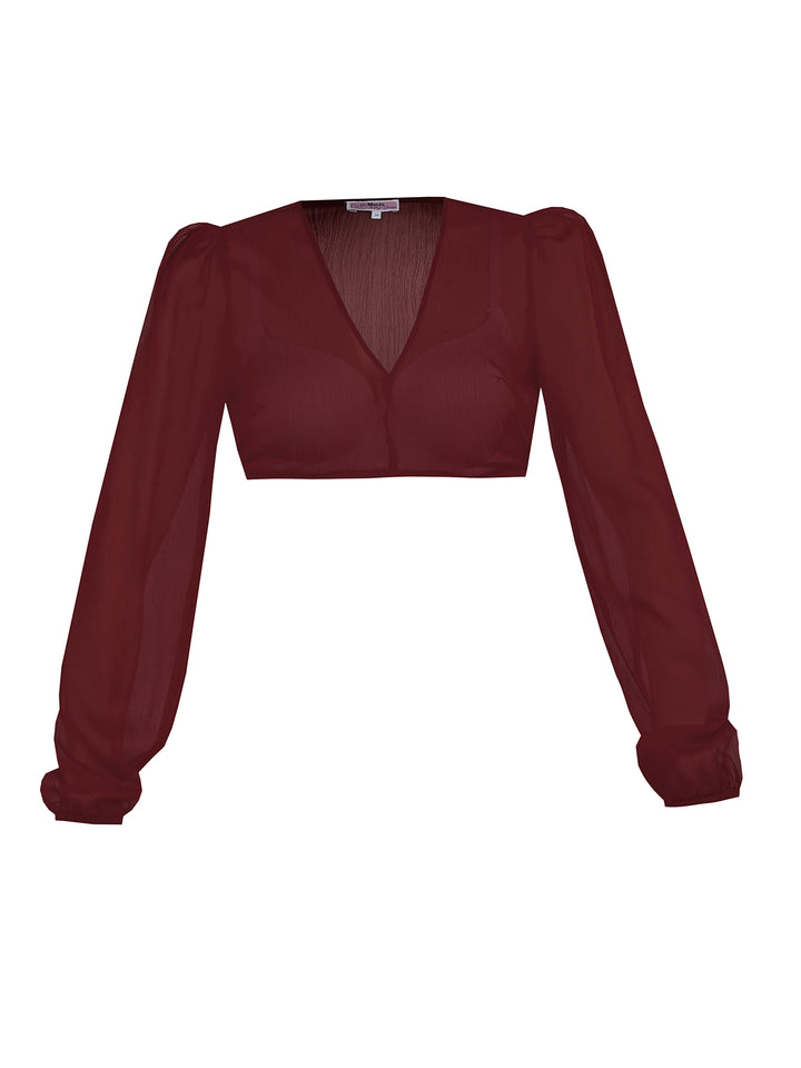 Dirndlbluse Salching Bordeaux
