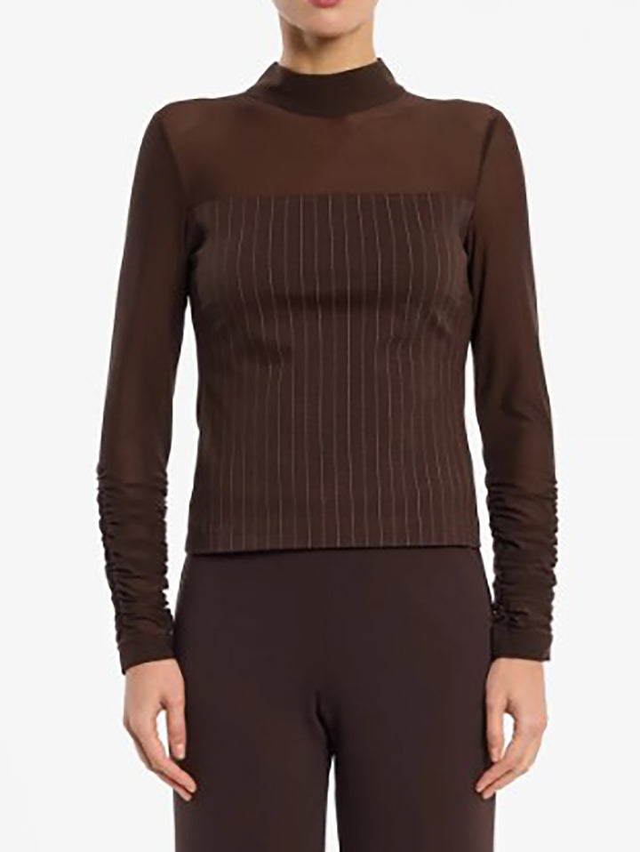 Nadelstreifen Mesh Mix Top Eliora