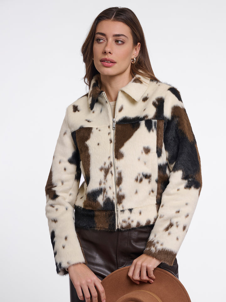 Fake Fur Jacke Touka Cow