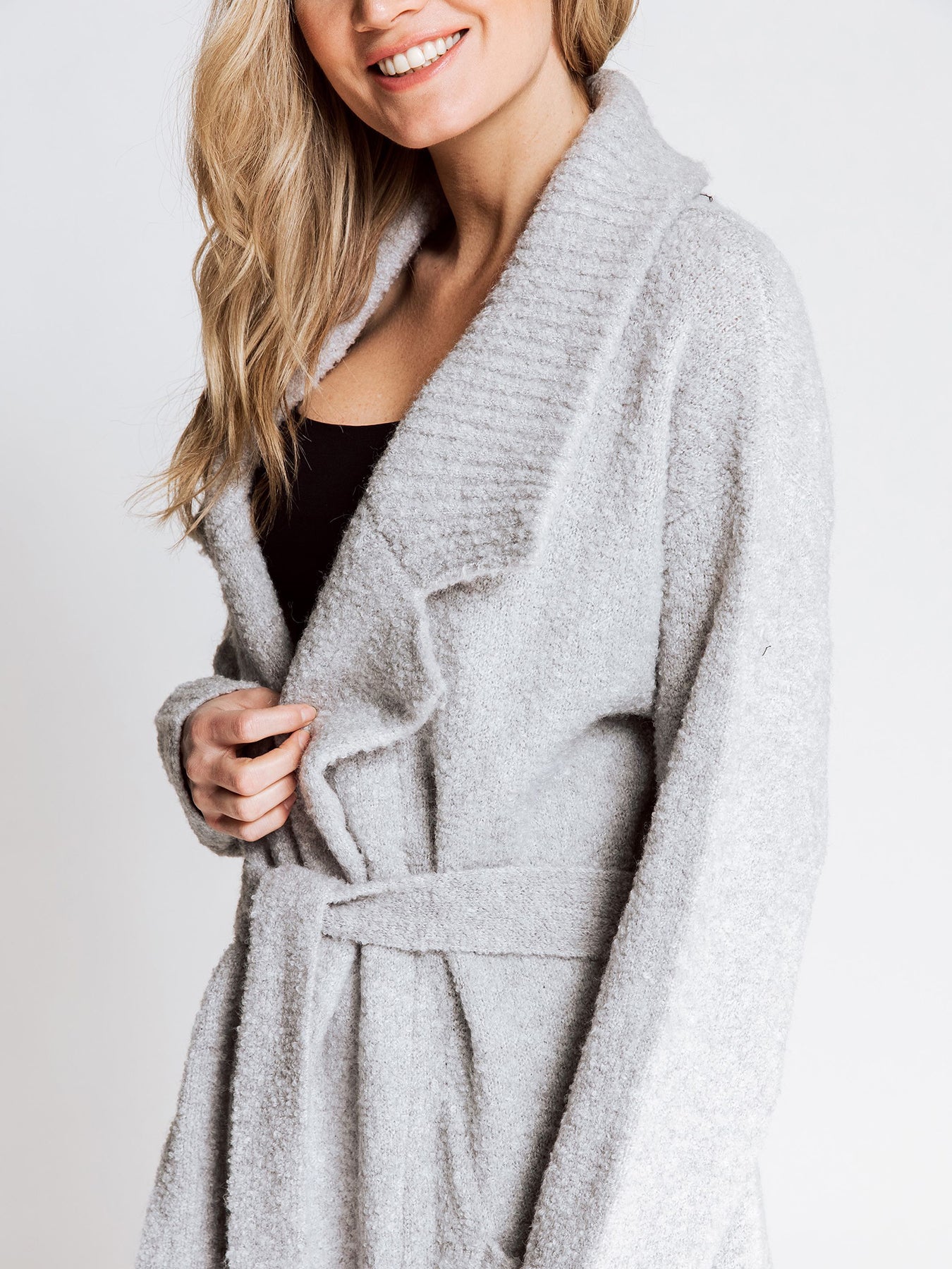 Langer Strickcardigan Kasa Grey
