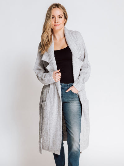 Langer Strickcardigan Kasa Grey