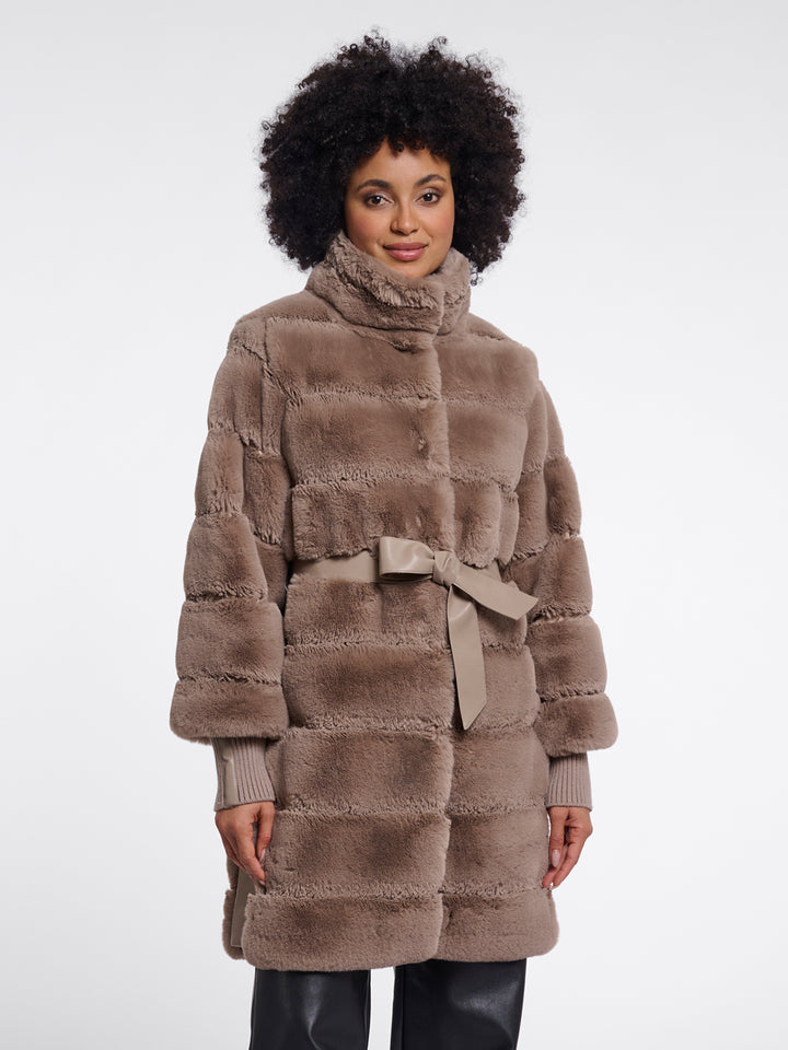 Fake Fur Mantel Zane Mocha Latte