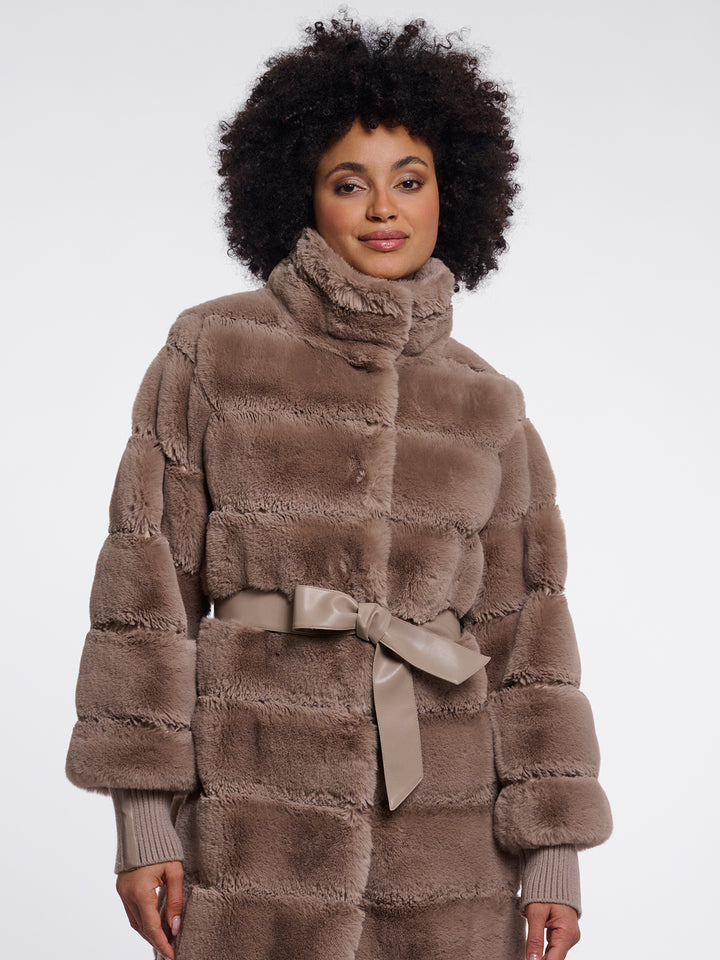 Fake Fur Mantel Zane Mocha Latte