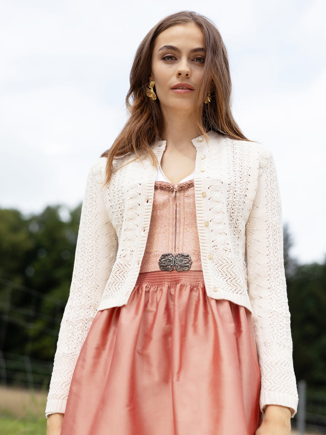 Strickjacke Aldersbach Puder