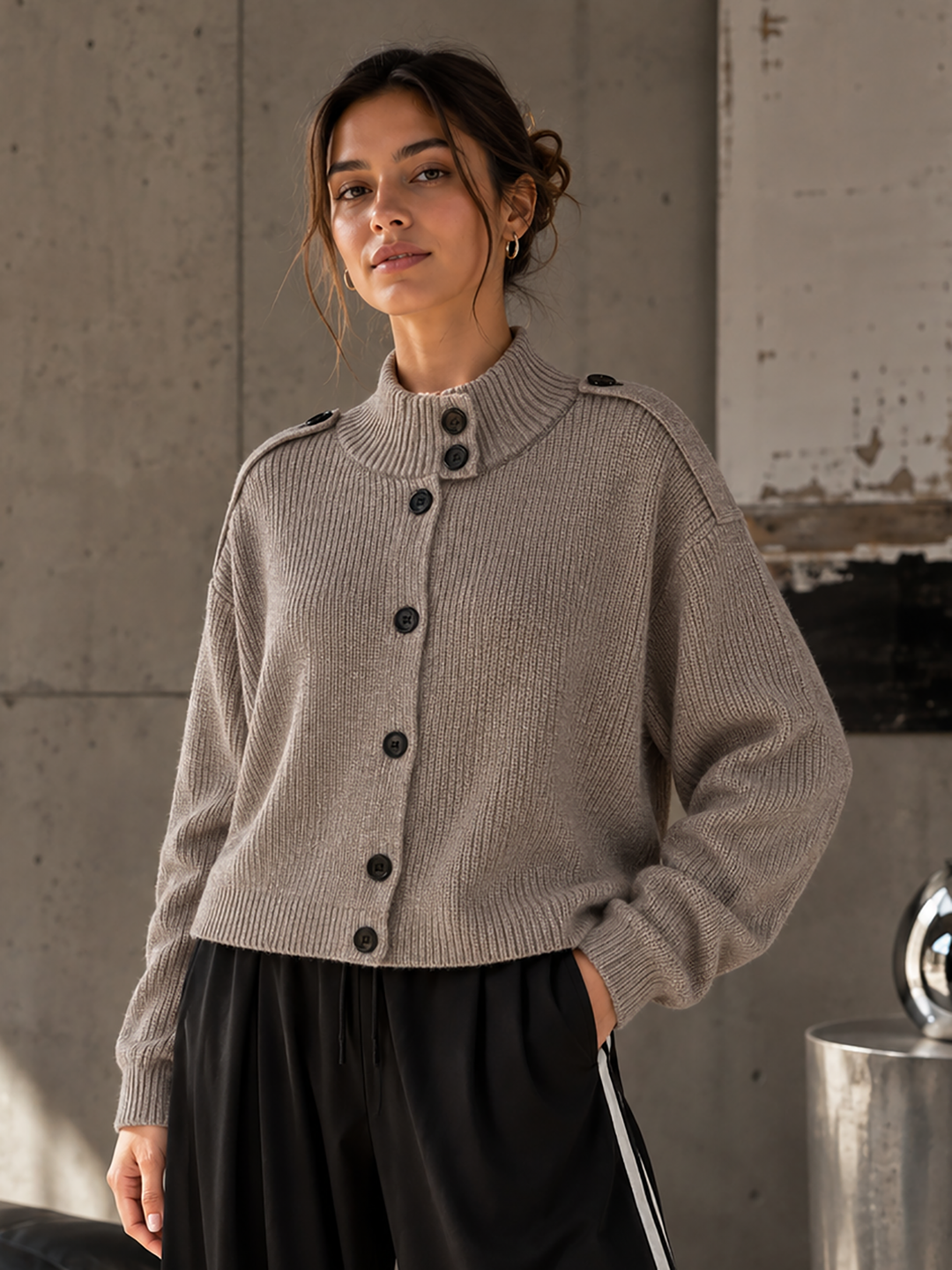 RowCC Utility Cardigan Mink