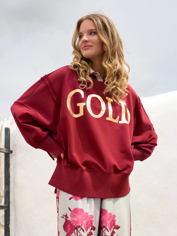 Roundneck Wide Gold Bordeaux