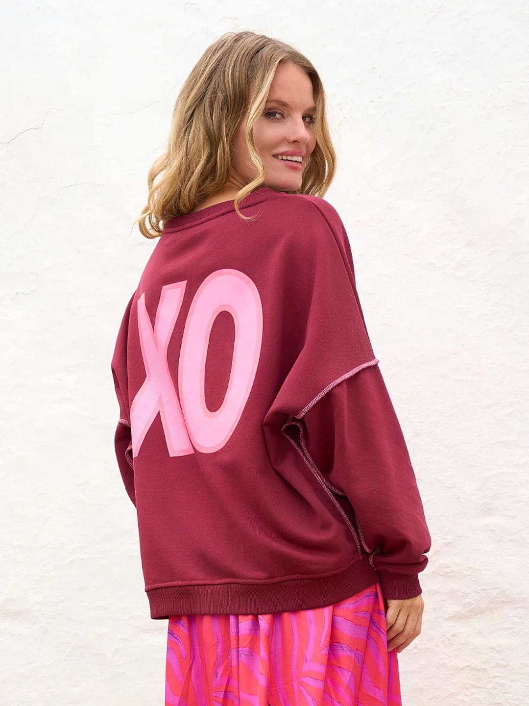 Roundneck XO Paillette Bordeaux