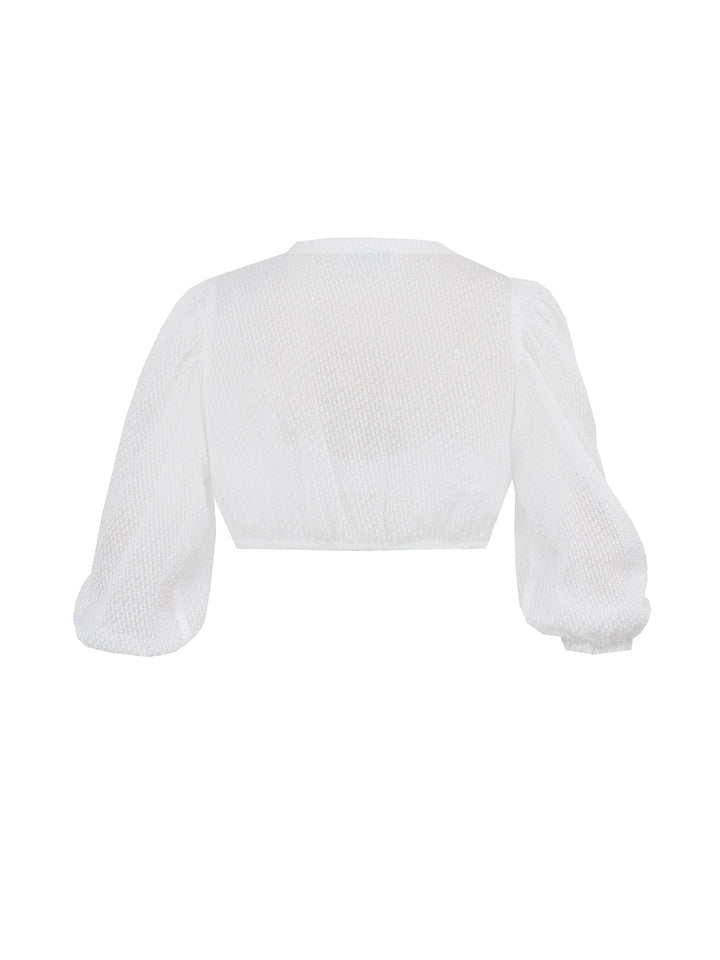 Dirndlbluse Erlabrunn Offwhite
