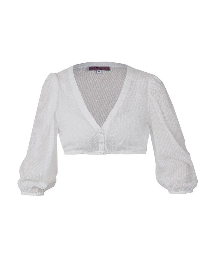 Dirndlbluse Erlabrunn Offwhite