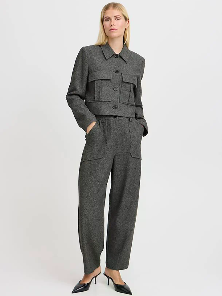 Anzughose BYETONA Grey Melange