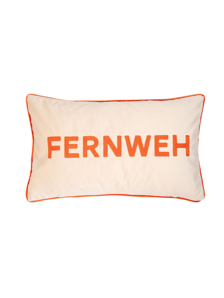 Kissenhülle Letters Fernweh Sand Orange 30x50