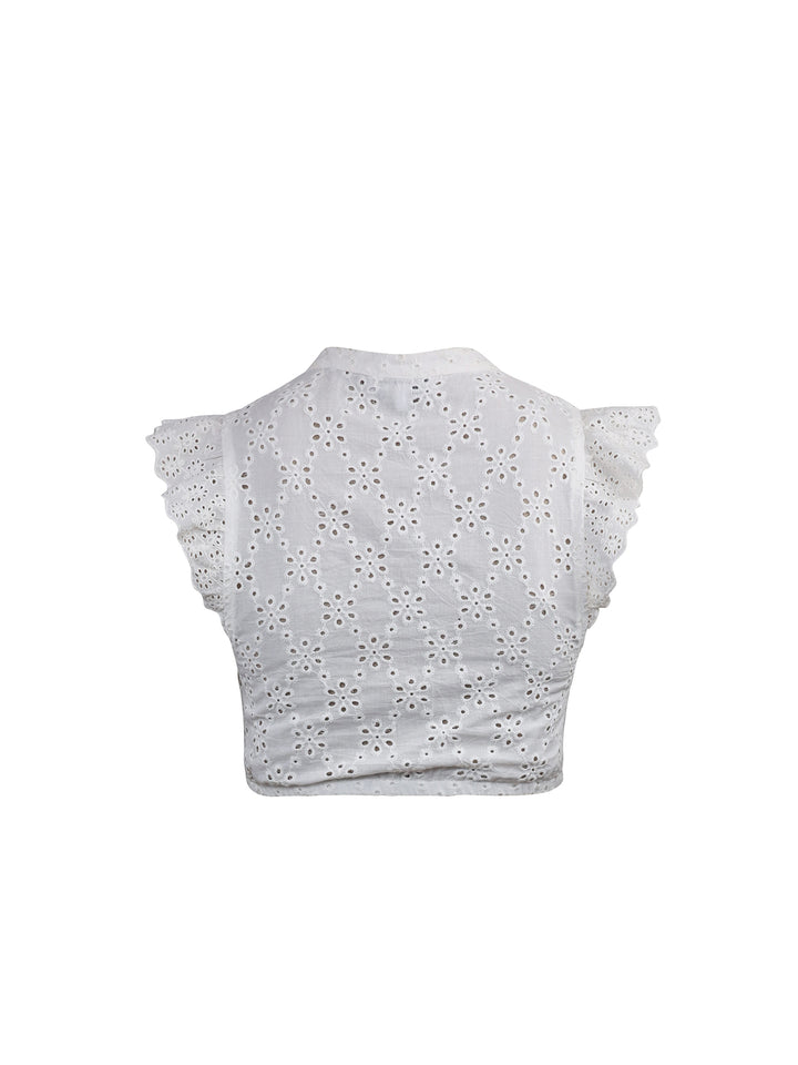 Dirndlbluse Geisenfeld Offwhite