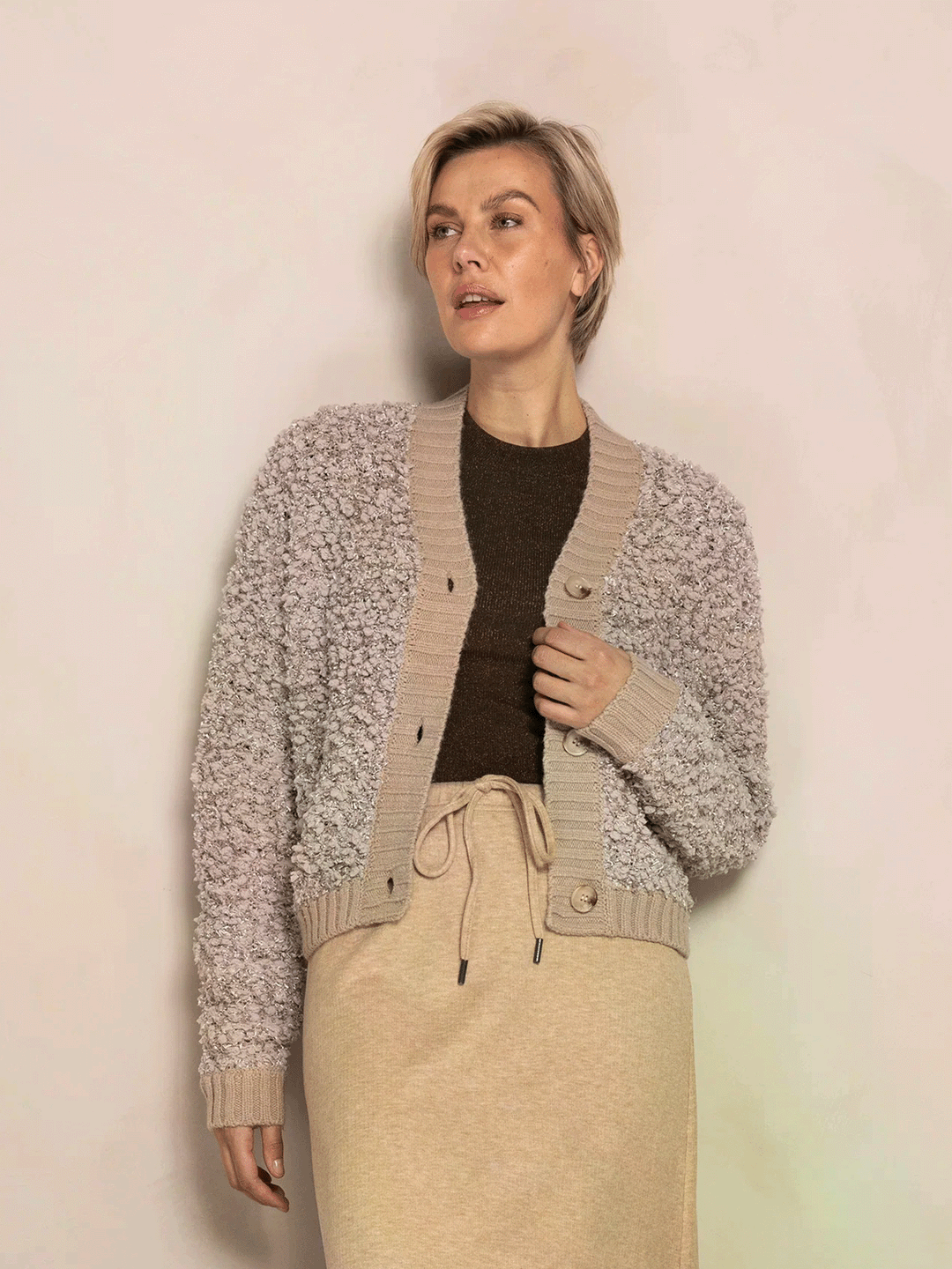 Jacke Gloria Fray Taupe