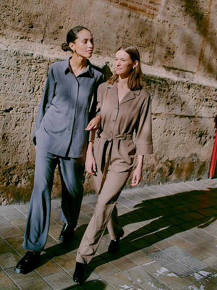 Hose BYMMIDDE Pinstripe Grey Melange
