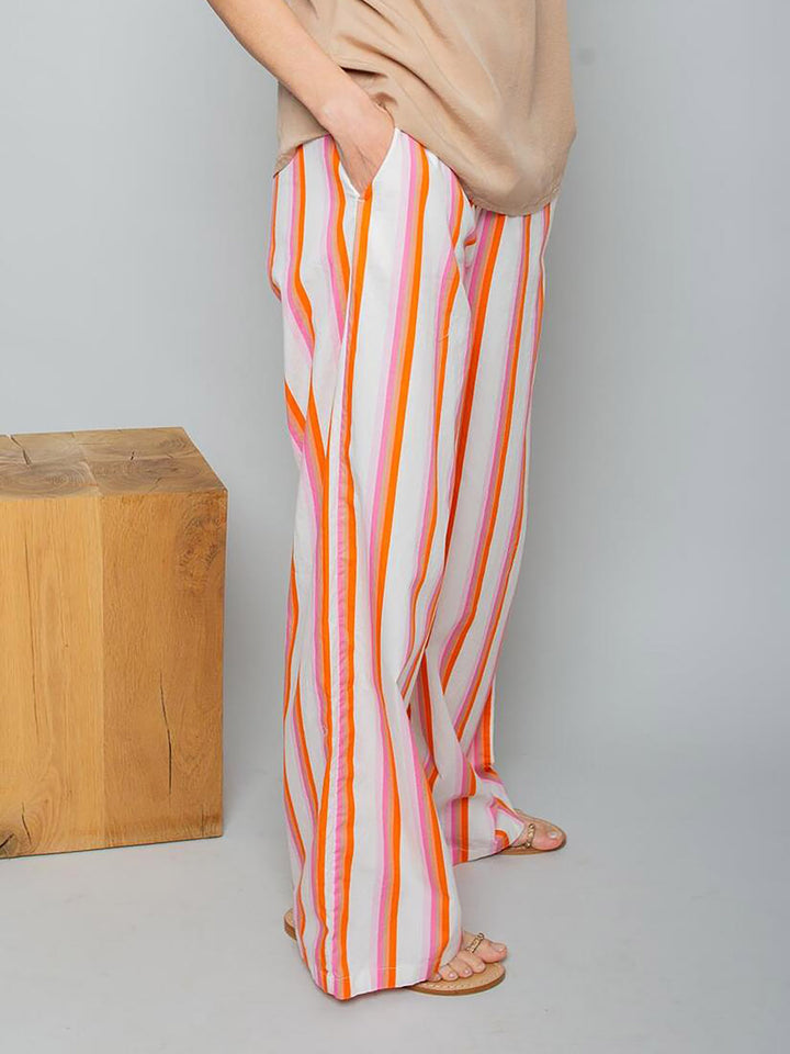 Schlupfhose Pink Orange Stripe