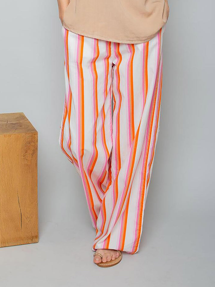 Schlupfhose Pink Orange Stripe