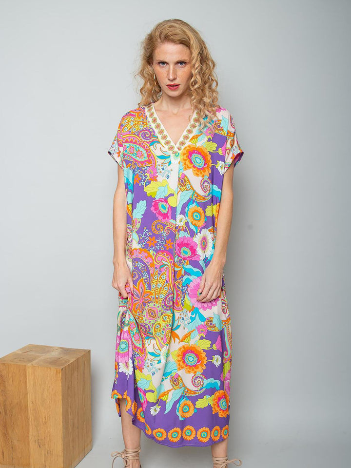 Maxikleid Multi Flower Paisley
