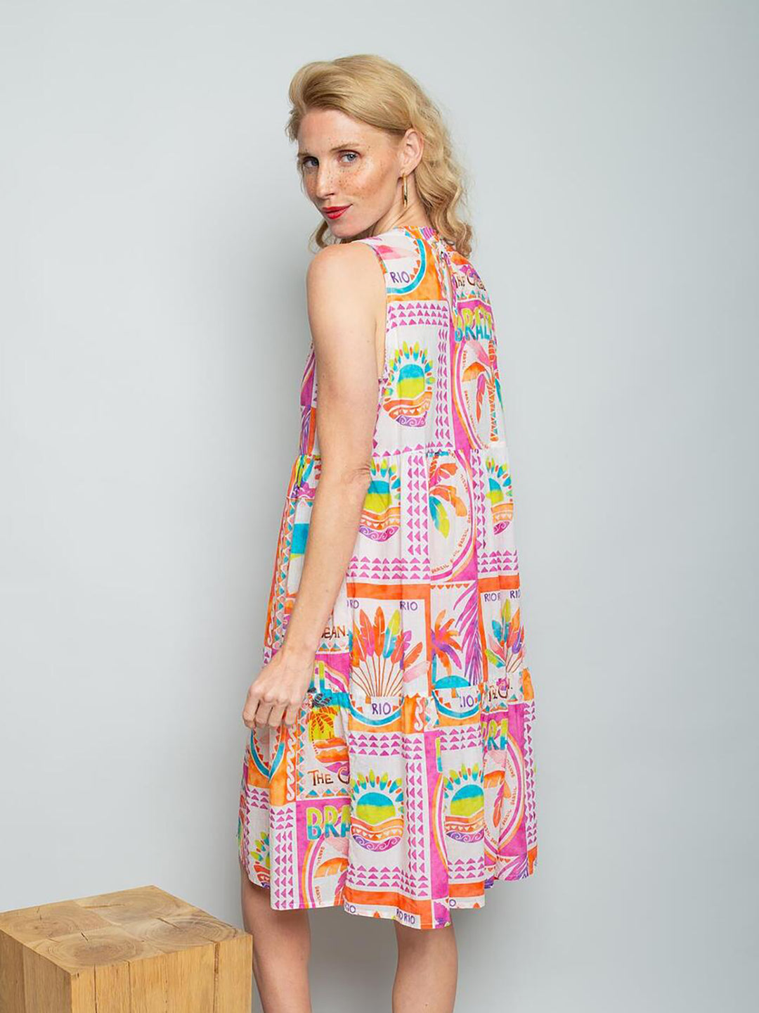 Damenkleid Multi Palm